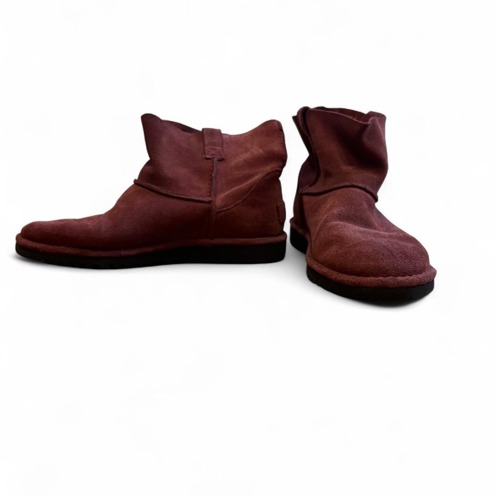 Rustic Burgundy Ankle Boots